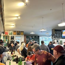 A packed clubrooms