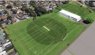 Potential redevelopment showing all fields including all fields being floodlit